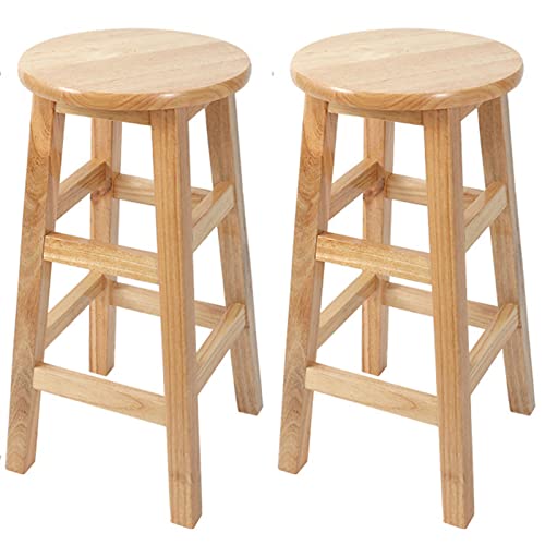 XHALERY 2er Set Barstühle Holz Barstühle Runde Sitzfläche Hohe Barhocker Frühstück Esszimmerstühle Küchentheke Hocker mit Fußstütze Modernes Design Barhocker XHALERY 2er Set Barstühle Holz Barstühle Runde Sitzfläche Hohe Barhocker Frühstück Esszimmerstühle Küchentheke Hocker mit Fußstütze Modernes Design Barhocker von XHALERY