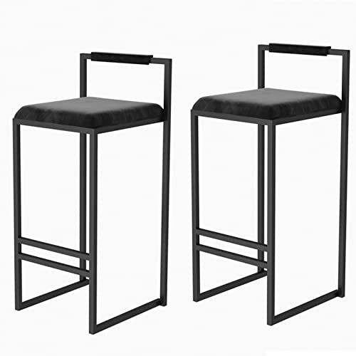 XHALERY Barstühle 2er Set, Thekenhöhe Barhocker mit Metall Niedrige Rückenlehne Küche Frühstücksstuhl mit Füßen für Studio Wohnzimmer Party Esszimmer XHALERY Barstühle 2er Set, Thekenhöhe Barhocker mit Metall Niedrige Rückenlehne Küche Frühstücksstuhl mit Füßen für Studio Wohnzimmer Party Esszimmer von XHALERY
