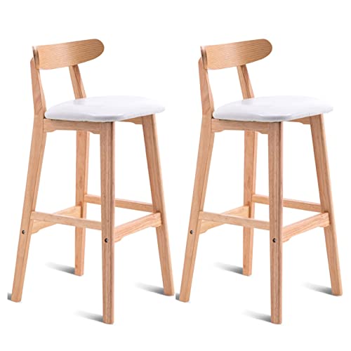XHALERY Leder Barhocker, 2er Set Barstühle Küchentheke Frühstück Barhocker mit Fußstütze Modern Minimalistischer Stil Höhe Hocker für Wohnzimmer Party XHALERY Leder Barhocker, 2er Set Barstühle Küchentheke Frühstück Barhocker mit Fußstütze Modern Minimalistischer Stil Höhe Hocker für Wohnzimmer Party von XHALERY