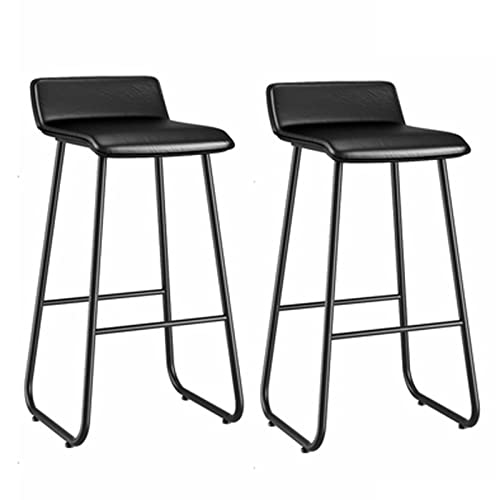 XHALERY Leder Barhocker Barhocker 2er Set Küchentheke Frühstück Barhocker mit Fußstütze Moderner minimalistischer Stil für Wohnzimmer Partyraum von XHALERY