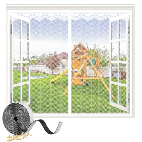 Magnet Fliegengitter Fenster 160x200cm Insektenschutz Magnetischer Fliegenvorhang, Automatisches SchließEn Magnetische Adsorption Insektenschutz Fenster, Magnetischer Moskitonetz, für Fenster TüRen von XHBJSH