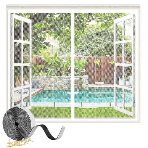 Magnet Fliegengitter Fenster 160x80cm Insektenschutz Magnetischer Fliegenvorhang, Automatisches SchließEn Magnetische Adsorption Insektenschutz Fenster, Magnetischer Moskitonetz, für Fenster TüRen von XHBJSH