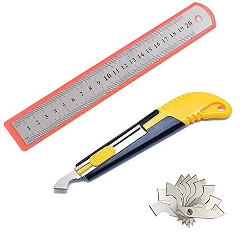XHBTS 12-teiliges Acryl-Cutter- und Ersatzklingen-Set mit Mini-Box, 1 Stück 8 Zoll / 20 cm Edelstahl-Lineal, Mehrzweck-Cutter mit Schneideklinge XHBTS 12-teiliges Acryl-Cutter- und Ersatzklingen-Set mit Mini-Box, 1 Stück 8 Zoll / 20 cm Edelstahl-Lineal, Mehrzweck-Cutter mit Schneideklinge von XHBTS