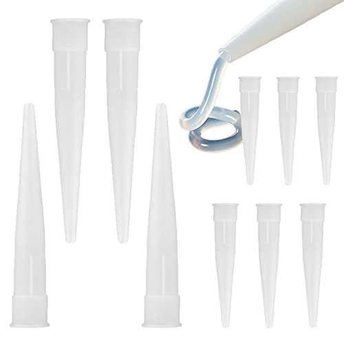 XHBTS 20 Stück Kartuschentüllen Silikontüllen Ersatzspitzen Silikonspitzen Kartuschenspitzen Kartuschendüsen Silikondüsen von XHBTS