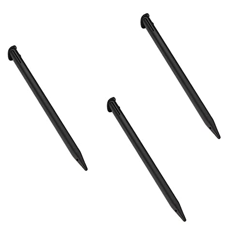 XHBTS 3 Stück Kunststoff Ersatz-Touchscreen-Stylus-Stift, Kompatibel mit Nintendo New 3DS XL, New 3DS LL (Schwarz) von XHBTS