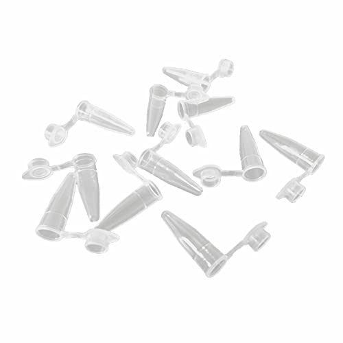 XHBTS 50 Stk. Zentrifugenröhrchen Klare Reagenzglasfläschchen mit unterer Spitze 0,2 ml 0,5 ml 1,5 ml (0.2ml) von XHBTS