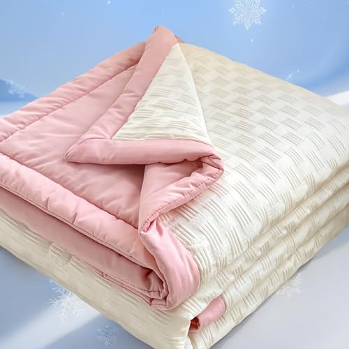 XHCTNN Kühldecke Doppelseitig Kühlende Decke Leichte Sommerdecke Kühlend Sommer Cooling Blanket zum Sommerdecke Kühlend Selbstkühlende Decke(B,150 * 200cm/59"x79") von XHCTNN