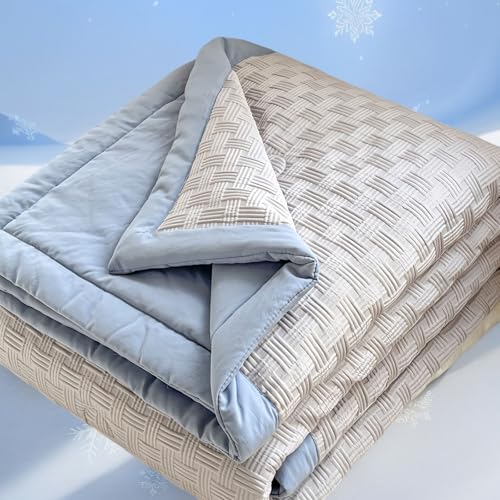 XHCTNN Kühldecke Doppelseitig Kühlende Decke Leichte Sommerdecke Kühlend Sommer Cooling Blanket zum Sommerdecke Kühlend Selbstkühlende Decke(C,150 * 200cm/59"x79") von XHCTNN
