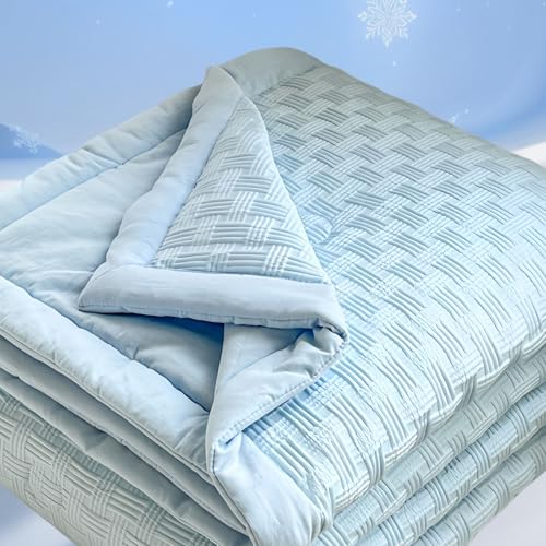XHCTNN Kühldecke Doppelseitig Kühlende Decke Leichte Sommerdecke Kühlend Sommer Cooling Blanket zum Sommerdecke Kühlend Selbstkühlende Decke(F,100 * 150cm/39"x59") von XHCTNN