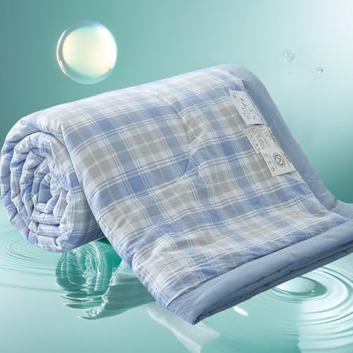 XHCTNN Sommer Sommerdecke Sommer Quilt Dünne Weich Sommerdecke Plaid Mehrere Farben und Größen(B,200 * 230cm/79"x91") von XHCTNN