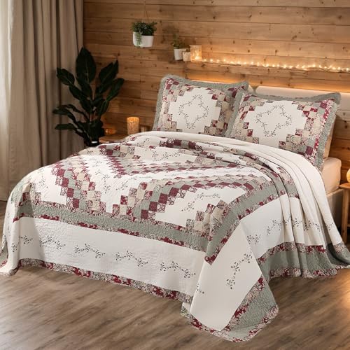 XHCTNN Tagesdecke 140x200 Tagesdecke 180x200 üBerdecke Bett Tagesdecke 180x220 Tagesdecke 240x260 Baumwollgewebe Komfortabel Und Atmungsaktiv(Red,A 244 * 279cm) von XHCTNN