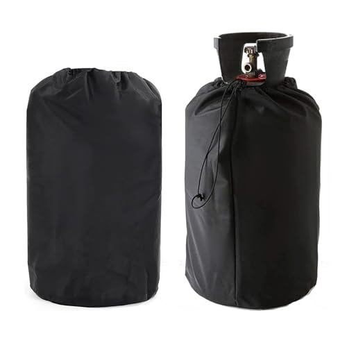 XHDZSW Abdeckhaube Gasflasche, Propan Tank Abdeckung, Bezug Für Gasflasche Schutzhülle, Strapazierfähig Wasserdicht Propangas-Tankabdeckung, Schutzhülle Für Gasflasche (Schwarz) von XHDZSW