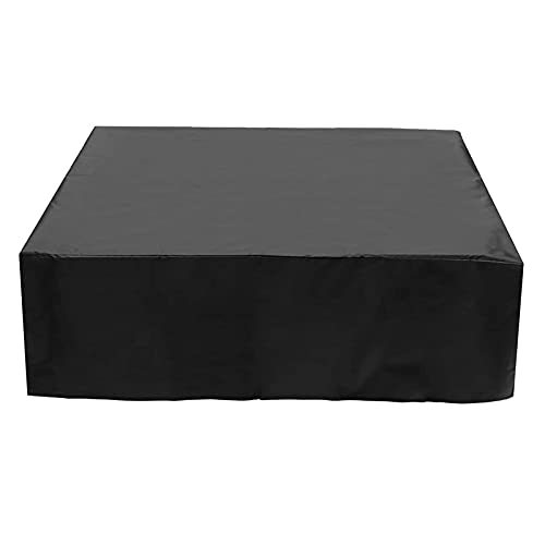 XHDZSW Basics Quadratische Whirlpool-Abdeckung Für Den Außenbereich,100% UV, Staub, Hitze Und Kälte-Schutzhülle (Schwarz,240 x 240 x 25 cm) von XHDZSW