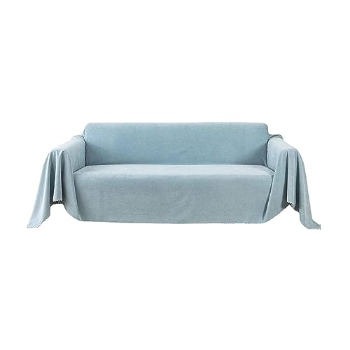 XHDZSW Decke für Sofa, Couch Überwurf Großer Sofaüberwurf, Sofaüberwurf Vielseitige Wohndecke als Sofadecke, Couch Überwürf (Wasserblau,180x380cm) von XHDZSW