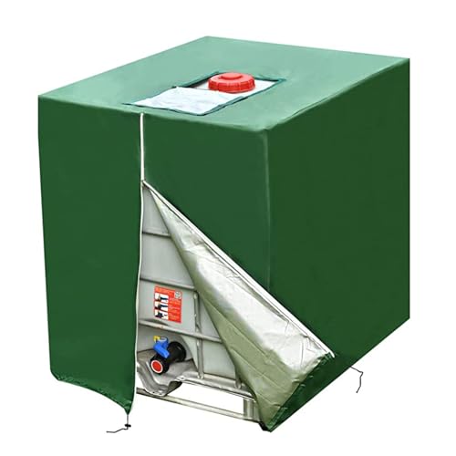 XHDZSW IBC Tank Abdeckung, 210D Oxford Wasser Tank Abdeckung, Wasser Tank Abdeckung Für wasserdichte Sonnenschutz Für IBC Tank Container Regenwassertank (Grün) von XHDZSW