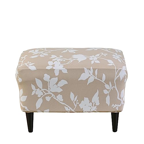 XHDZSW Ottomane Schonbezug, Hockerbezug, Stretch Bezug Ottomane Abdeckung, Hocker Husse für Fußhocker Rechteckig, Überzug Hocker Protector (Mischa) von XHDZSW