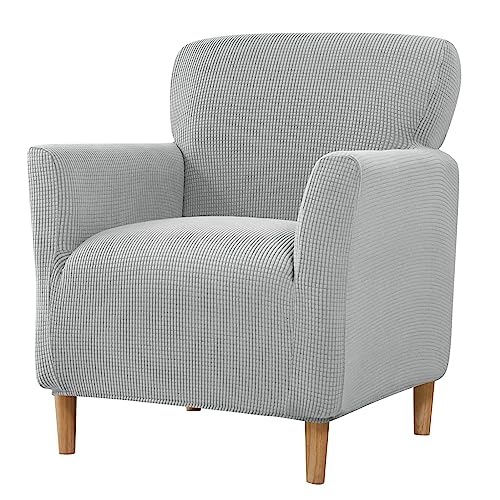 XHDZSW Stuhlbezug, Sofabezug, Sesselbezüge, Möbelschutz, Bezug für Clubsessel, Einzelsofa Sofahusse, Chair Stretch Sesselhusse, für Sofa, Couch, Sessel 1 Sitzer (Hellgrau) von XHDZSW