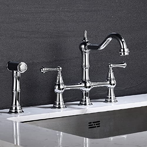 Küchenarmaturen mit herausziehbarem Sprüher, Multitask-Modus, Doppelgriff, hoher Bogen, ausziehbare Küchenspüle, kommerzielle moderne Wohnmobile, Edelstahl, Küchenarmaturen von XHFTFNLTI