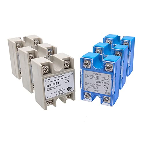 XHFTFNLTI 1 x SSR 10 25 40 60 80 100 120DA DD DC Control AC/DC Control DC SSR weiße oder blaue Schale, einphasiges Halbleiterrelais (25DA) von XHFTFNLTI