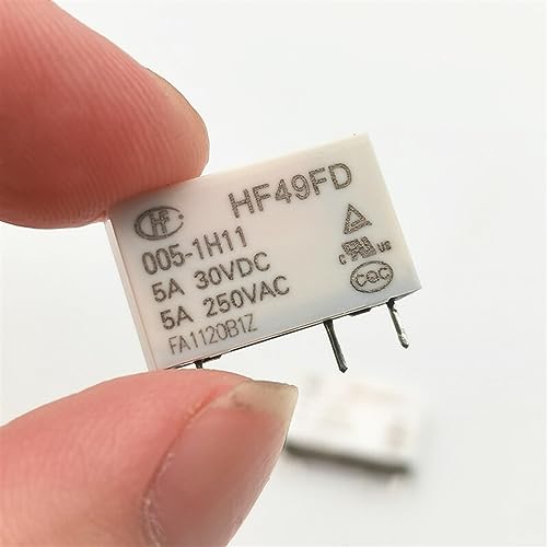 XHFTFNLTI 2 Stück industrielle elektronische Leiterplatte DIY Relais hf49fd-005 012 024 1H11 1h11t 1h12 T 4-polig 5A 5V 12V 24V (HF49FD-005-1H12) von XHFTFNLTI