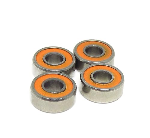 XHFTFNLTI Bimetalldichtungsschild, Mikro-Rillenlager, SMR104C 2RS 4 x 10 x 4 mm, Miniatur-Hybrid-Keramik-Kugellager, kleines Lager, 2 Stück von XHFTFNLTI