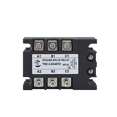 XHFTFNLTI Dreiphasiges SSR 10 A 25 A 40 A 60 A 80 A 100 A 120 A Dreiphasen-Halbleiterrelais 25DA 40DA 60DA 80DA 3-32 V DC Steuerung 24-480 V AC DC-AC (10DA) von XHFTFNLTI