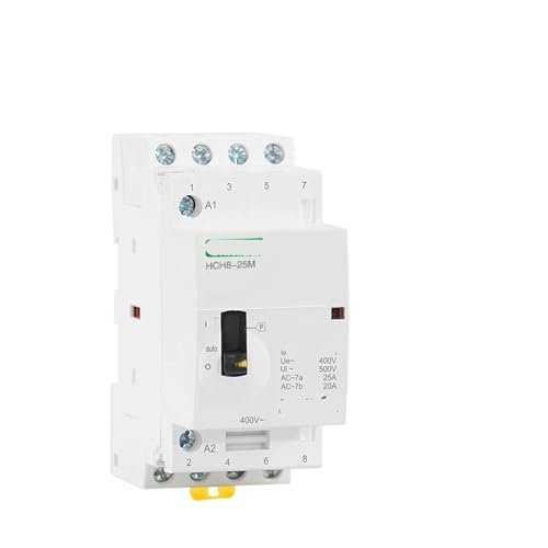 XHFTFNLTI HCH8-25M 4P 16A 20A 25A 24V 110V 220V DIN-Schiene Haushalt AC Modularer Schütz mit manuellem Steuerschalter 4NO 2NO2NC oder 4NC (4P 16A 4NC 230V) von XHFTFNLTI