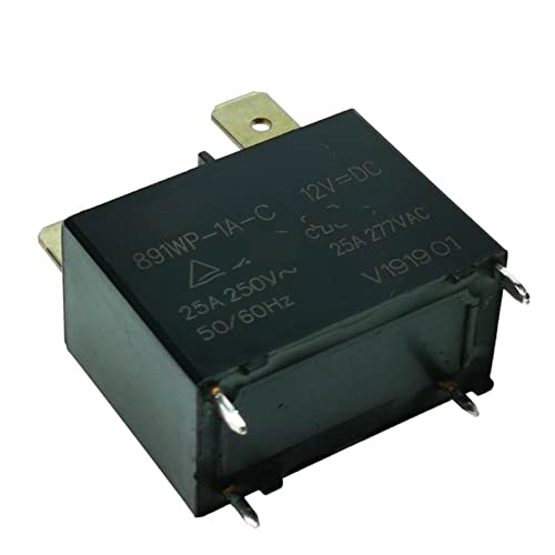 XHFTFNLTI Relais 891WP-1A-C-12VDC 891WP-1A-C 12VDC 891WP1AC 12VDC 12V 25A (Nero) 5 Stück von XHFTFNLTI