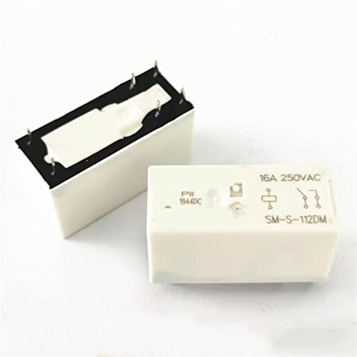 XHFTFNLTI Relais SM-S-105D 5VDC SM-S-112DM 12VDC SM-S-124DM 24VDC SM S 124DM 24V 12V 5V 6PIN 16A 250VAC (SM-S-112DM-12VDC) 10 Stück von XHFTFNLTI