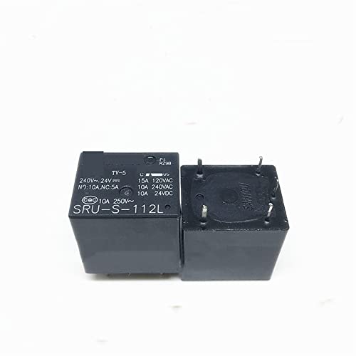 XHFTFNLTI Relais SRU-S-112L 12VDC SRU-S-124L 24VDC SRU S 124L 24V 12V SRU-S-112L-12VDC 5PINS 10A (SRU-S-112L 12VDC) 10 Stück von XHFTFNLTI