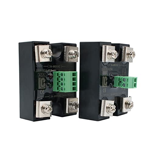 XHFTFNLTI SSR-2DA10A 25 A 40 A Gleichstromsteuerung AC Dual Control Dual/Single Output Control Einphasiges Halbleiterrelais (Einzelausgang, 10 A) von XHFTFNLTI