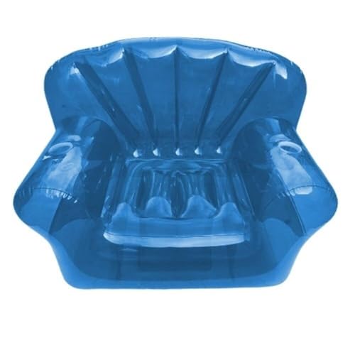 Aufblasbare Couch mit Armlehne, durchsichtiges PVC-Sofa, klappbarer Luftsessel, aufblasbarer Liegestuhl for Erwachsene, aufblasbares Lazy-Sofa, perfekt for Zimmer, Camping oder Zuhause(Blau) von XHHBS