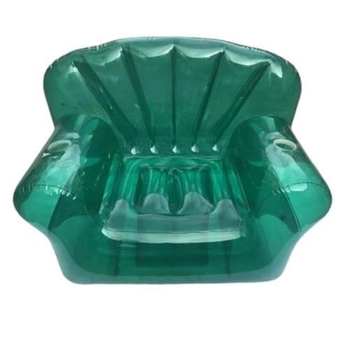 Aufblasbare Couch mit Armlehne, durchsichtiges PVC-Sofa, klappbarer Luftsessel, aufblasbarer Liegestuhl for Erwachsene, aufblasbares Lazy-Sofa, perfekt for Zimmer, Camping oder Zuhause(Green) von XHHBS
