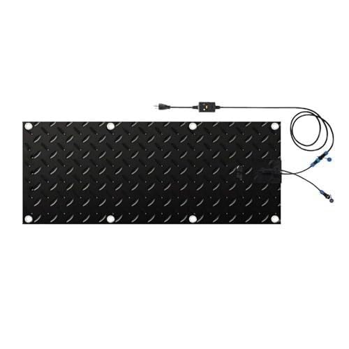 Außenheizte Gehwegmatten, nicht rutschende Schneeschmelzmatten erhitzte Bürgersteigmatten for Eis und Schnee, schmelzend Schnee 3 '' tief pro Stunde(Black-1 Pcs,10inx35.4in) von XHHBS