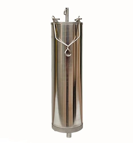 Flüssigkeitsabtastung aus Edelstahl - Probenextraktionsflasche for Trommeln, Tanks - Die Bodenprobenahme mit Seil for viskose Flüssigkeit, Öl verdicken(Silver,1000ml) von XHHBS
