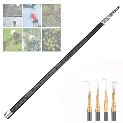 Mehrzweck-Teleskopstange Ultraleichte Teleskopauszugsstange 8mm Universal-Standardloch-Teleskopstange Stabile ausziehbare Stange Obstpflücker-Verlängerungsstange(8.0M/26.2ft) von XHHBS