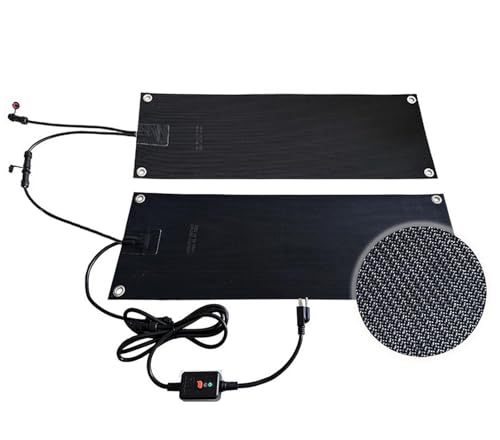 Schneeschmelzwegsmatte, 2026 Gummiheizte Matte mit Netzkabel, verdickte beheizte Auffahrt Pad for Treppe im Freien, Türen, Schnee und Eisschmelze(10x30'',2 Pcs) von XHHBS