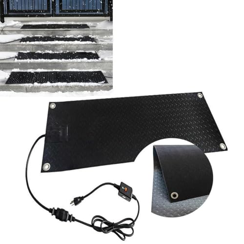Schneeschmelzwegsmatte mit Netzkabel, 2 in/h Geschwindigkeit Schnee und Eisheizung for Winter im Freien Treppe Stieftürstart(30''x30'') von XHHBS