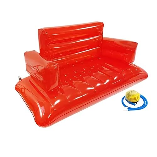 Transparentes aufblasbares Sofa Sitz 60*31.5*30inch aufblasen Stuhl tragbare Erwachsene Teenager aufblasbare Couch Luft Couch Patio aufblasen Möbel for Wandern, Picknicks, Outdoor, Pool Party Musik, F von XHHBS