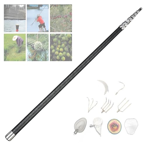 Ultra-leichte Teleskop-Verlängerungsstange Mehrzweck-Teleskopstange mit 8 mm universellem Standardloch, Teleskoppol Sturdel Ausleitbarer Pole Fruchtfrucht-Werkzeugverlängerungsstange(3.0M/9.8ft) von XHHBS