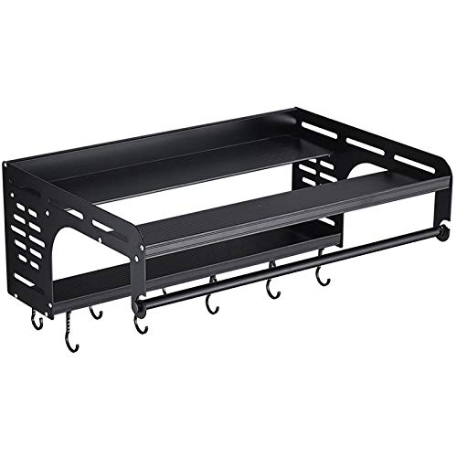 XHKJGS 2tier Microwave Ofen Rack Regal Space Aluminiumspeicher Organizer mit Handtuchstange und Haken XHKJGS 2tier Microwave Ofen Rack Regal Space Aluminiumspeicher Organizer mit Handtuchstange und Haken von XHKJGS