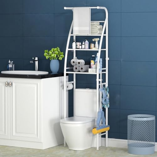 XHKJGS 3 -Stufe über dem Toilettenlagerorganisator mit Handtuchregal Freistehender Badezimmerständer für platzsparende Ersparnisse von XHKJGS