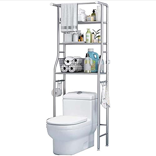 XHKJGS 3 Stufe über dem Toilettenlagerregal mit Handtuchregal und Haken Bad Sparer Organisator XHKJGS 3 Stufe über dem Toilettenlagerregal mit Handtuchregal und Haken Bad Sparer Organisator von XHKJGS