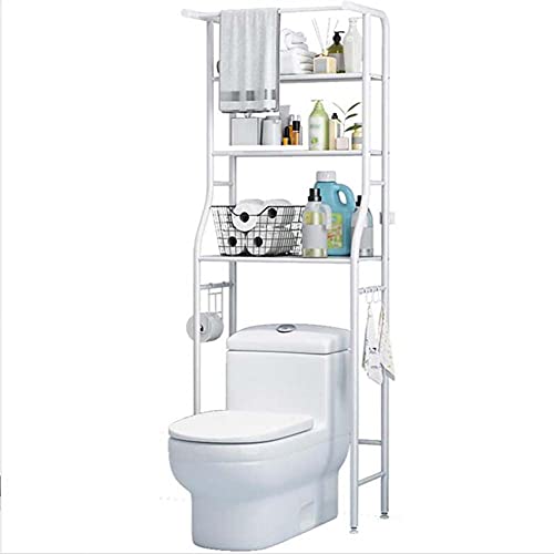 XHKJGS 3 Stufe über dem Toilettenregal mit Handtuchhaken Bad Lagerregal Organizer für platzsparende Erschüsse von XHKJGS