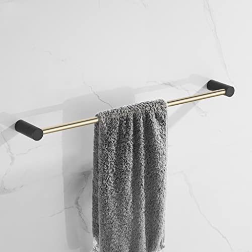 XHKJGS Alle Kupferschwarzgold -Badezimmerzubehör mit wandmontiertem Handtuch Rack Ring Robe Haken exquisites Design für stilvolle Badezimmerdekor. von XHKJGS