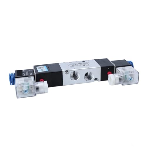 4V330C-10 4V330E-10 4V330P-10 Double headed Double control 5 Way 3 Position Power down hold Pneumatic directional Solenoid valve(With 6mm Fittings,DC12V) von XHKUJJFZB