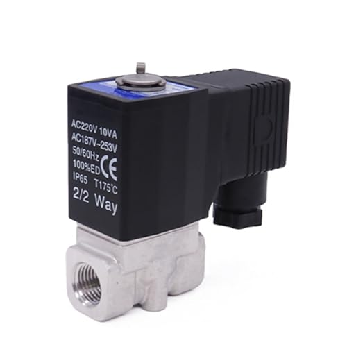 Fluid Control Valve 2L Series 2L050 2L050-10 2L050-15 Direct-acting And Normally Closed 3/8" 1/2" Terminal/Grommet Type(2L050-06 (Terminal),AC110V (-C)) von XHKUJJFZB