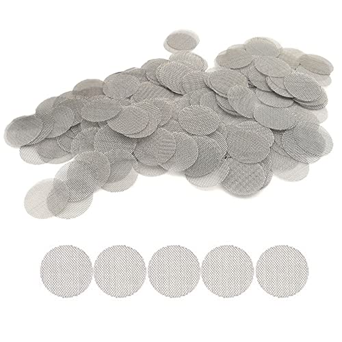 150 Stück Edelstahl-Rohrfilter Sieb Metall Räucherrohr Filter Sieb Feine Mesh Gaze Screens Filter (2cm) von XHNFCU