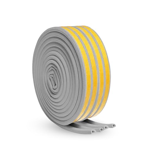 20M Dichtungsband für Türen Fenster, 9mm(B)×6mm(D) Bürstendichtung Selbstklebend Schalldichter Fensterdichtung Türdichtung Selbstklebendes Anti-Kollision Dichtungsstreifen Gummi Schaum Siegel Streifen von XHNKEG
