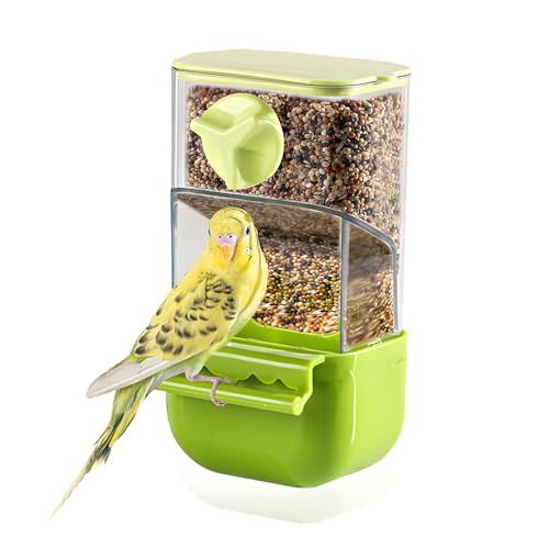Automatischer Vogelfutterspender, Wellensittich Futternapf Vogelkäfig Zubehör Futterautomat Transparent Futterspender für PapageienkäFig Wellensittiche Finken Automatischer Vogelfutterspender, Wellensittich Futternapf Vogelkäfig Zubehör Futterautomat Transparent Futterspender für PapageienkäFig Wellensittiche Finken von XHNKEG